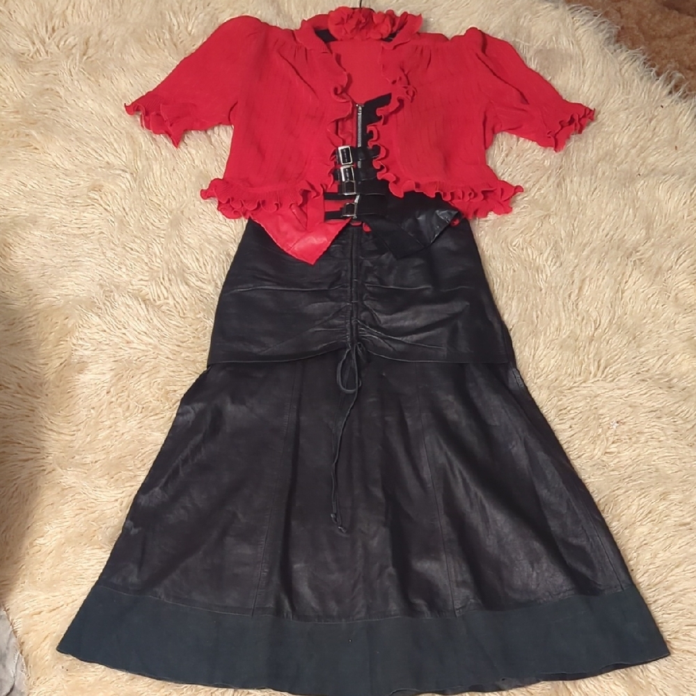 Leather‎ Mermaid Fishtail Skirt Trumpet Skirt Harley Quinn bustia